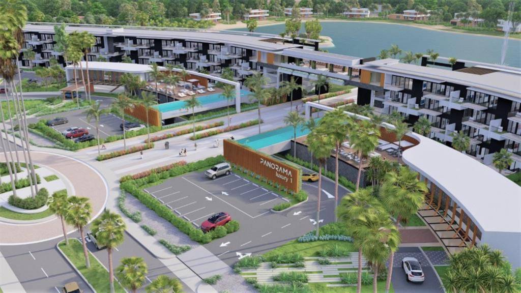 Apartamentos con piscina privada y vista al lago en Punta Cana